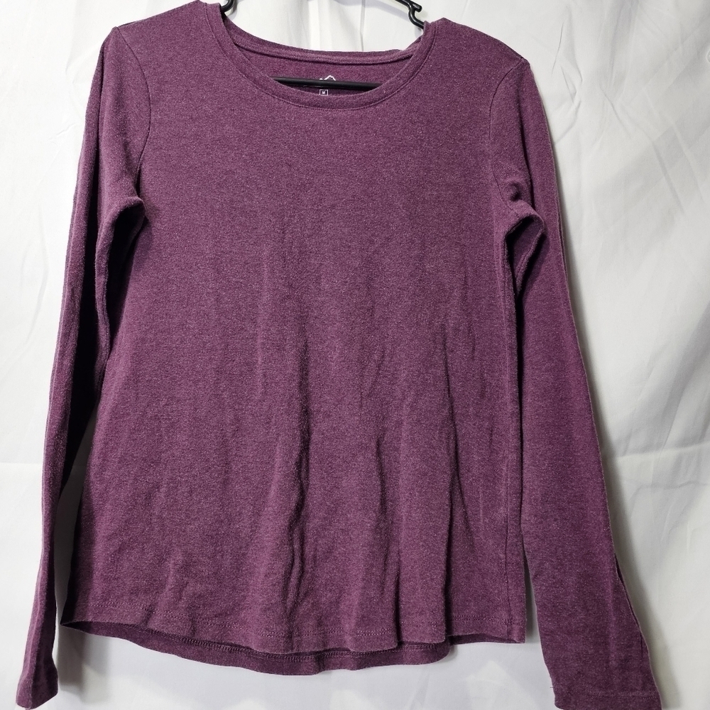 Eddie Bauer speckled purple long sleeve shirt